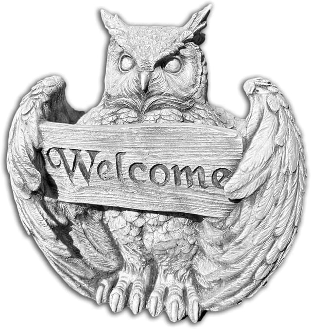 Figurka sowy „Welcome” z napisem powitalnym