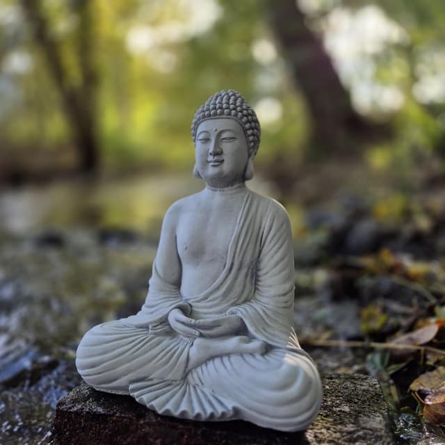 Buddha-Figur aus Stein, für den Außenbereich, Buddha Feng Shui
