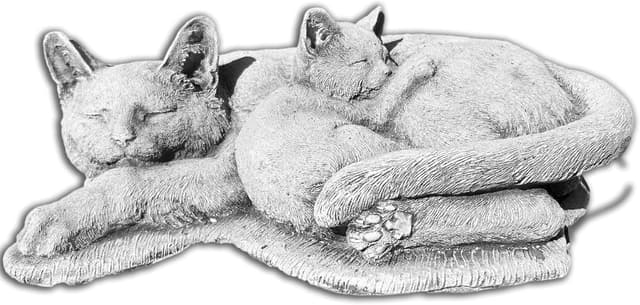 Katzenfigur, Katzenmutter mit Kätzchen Figur