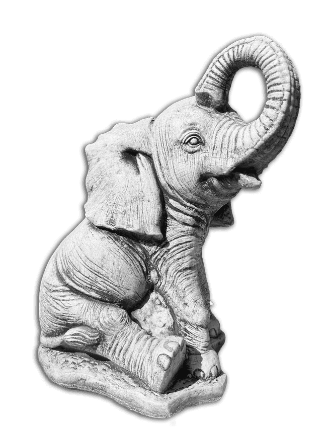 Słoń Figura Betonowa Ogrodowa z trąbą do góry