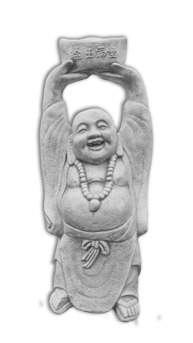 Lachender Buddha Betonfigur