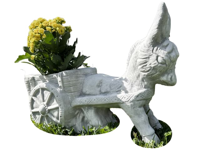 Esel mit Wagen Dekorativer Blumentopf