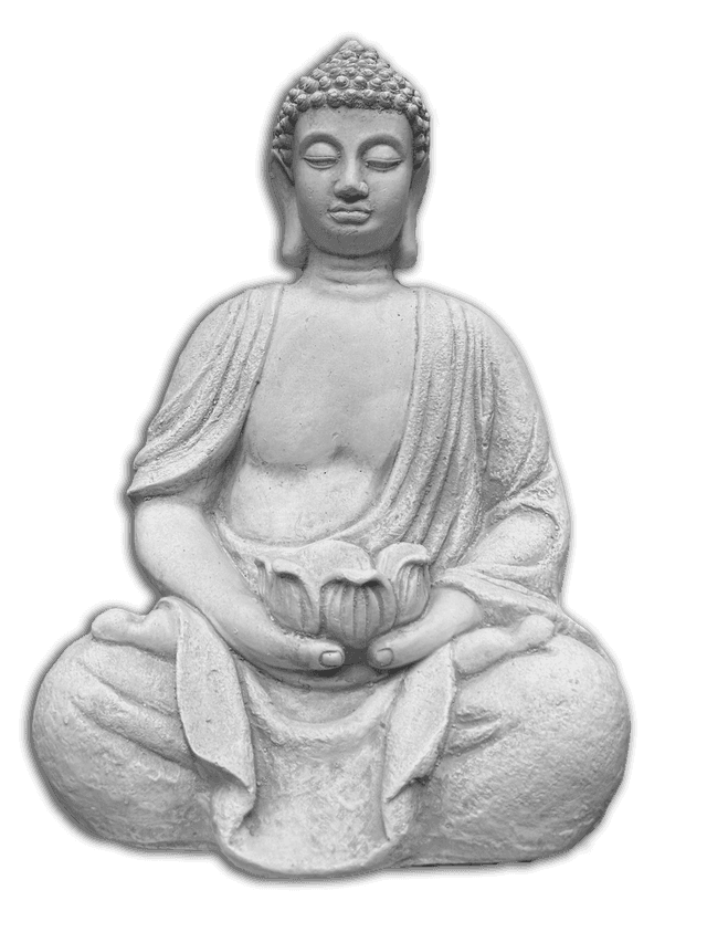 Duży Budda z kwiatem